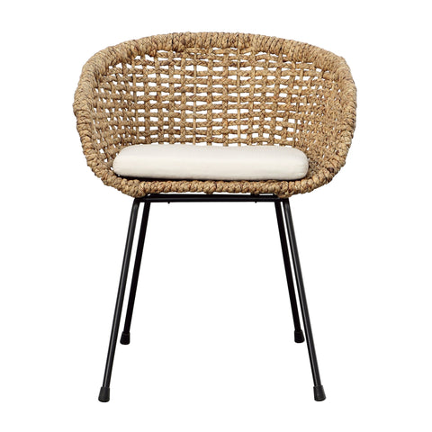 Ellia Black, Natural and Ivory Seat Dining Chair