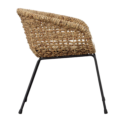 Ellia Black, Natural and Ivory Seat Dining Chair