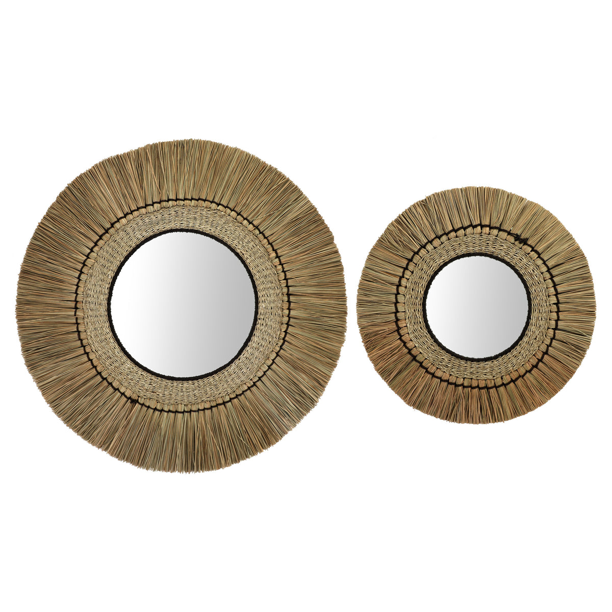 Rizzo Natural Mirror Set Of 2