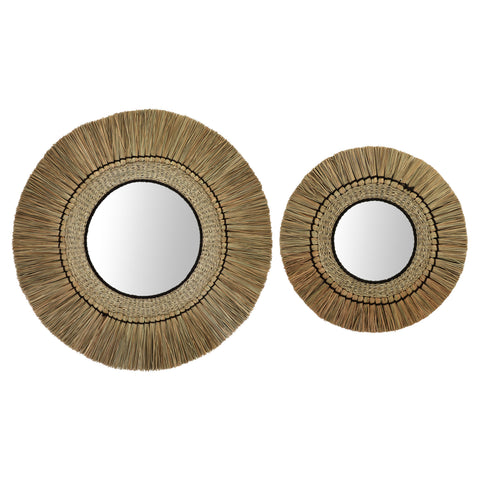Rizzo Natural Mirror Set Of 2