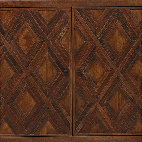 Hilario Medium Brown Sealed Finish on Black Base Sideboard