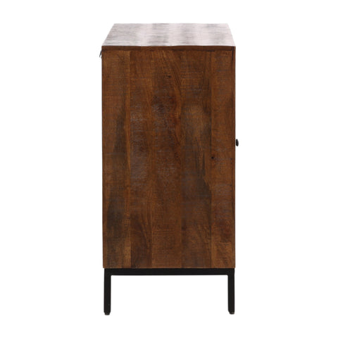 Hilario Medium Brown Sealed Finish on Black Base Sideboard