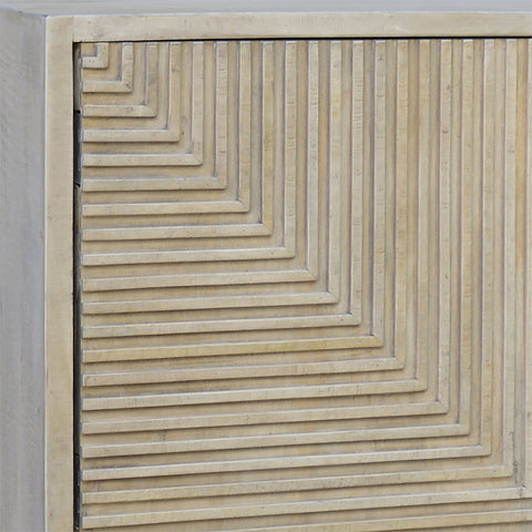 Gomez Light Warm Wash Sealed Finish on Black Base Sideboard