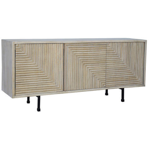 Gomez Light Warm Wash Sealed Finish on Black Base Sideboard