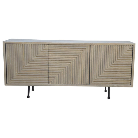 Gomez Light Warm Wash Sealed Finish on Black Base Sideboard