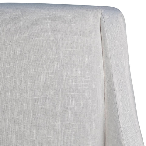 Lucerne White Upholstery and Black Legs Dining Chair