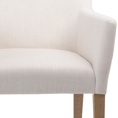 Lowell White and Natural Wood Finish Dining Chair