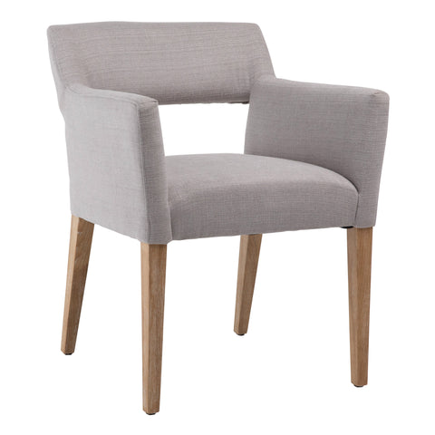 Joseph Light Grey and Natural Wood Finish Dining Chair
