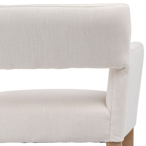 Joseph White and Natural Wood Finish Counter Stool