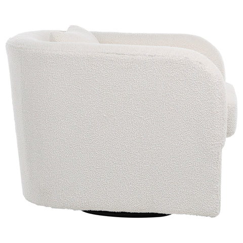 Aires Natural White Upholstery Swivel Chair