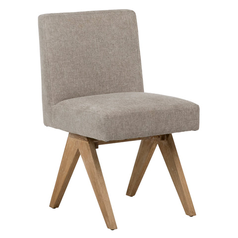 Ninette Light Warm Wash Legs with Oatmeal Upholstery Dining Chair