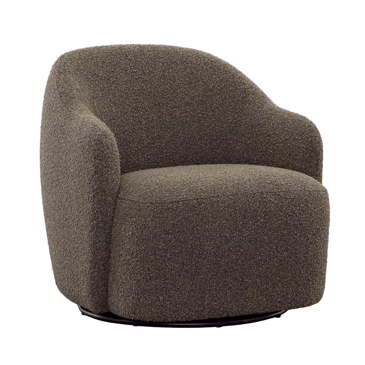 Ravine Charcoal Boucle Swivel Chair