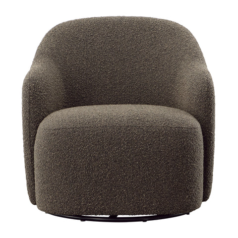 Ravine Charcoal Boucle Swivel Chair