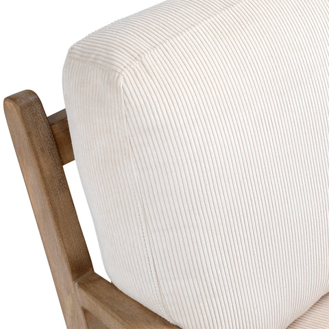 Colmar Cream and Light Warm Wash Frame Occasional Chair