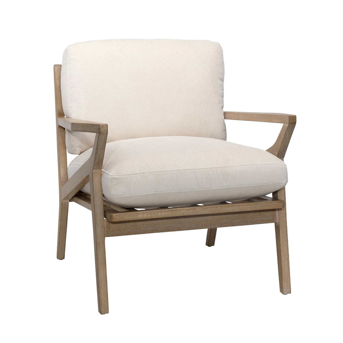 Colmar Cream and Light Warm Wash Frame Occasional Chair