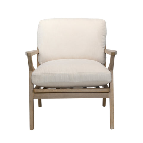 Colmar Cream and Light Warm Wash Frame Occasional Chair