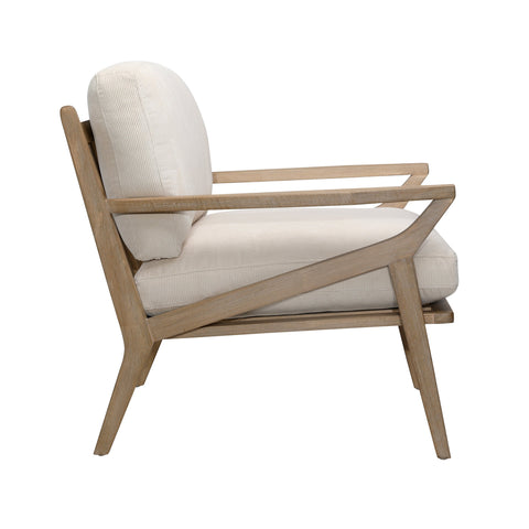Colmar Cream and Light Warm Wash Frame Occasional Chair