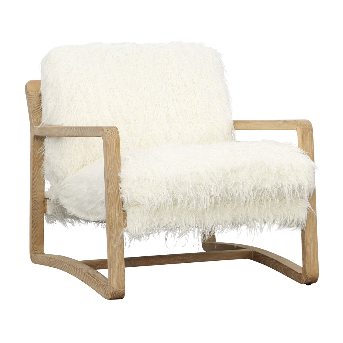 Grenoble Natural White and Light Warm Wash Frame Occasional Chair