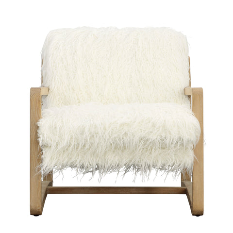 Grenoble Natural White and Light Warm Wash Frame Occasional Chair