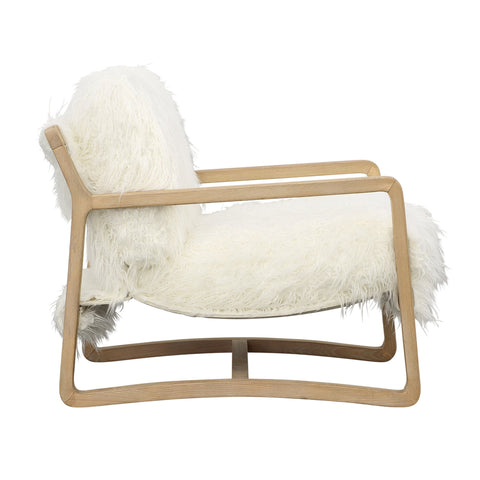 Grenoble Natural White and Light Warm Wash Frame Occasional Chair