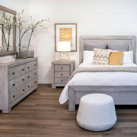 Clancy Light Grey Washed Sealed Finish Bed