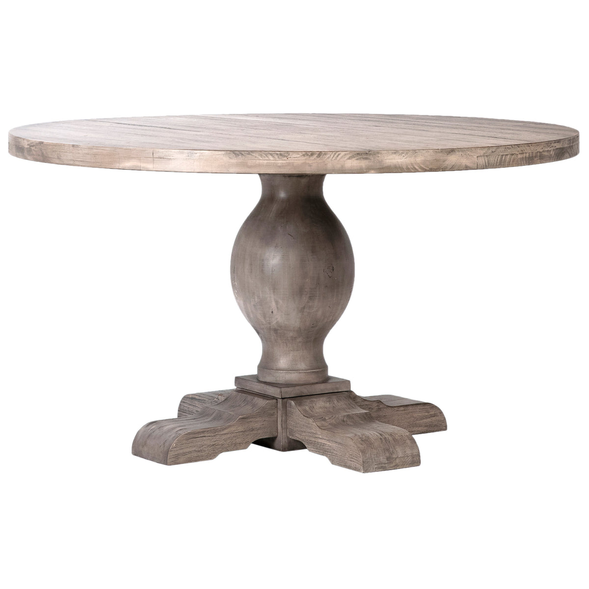Baxley Nitrocellulose Grey Wash Finish Round Dining Table