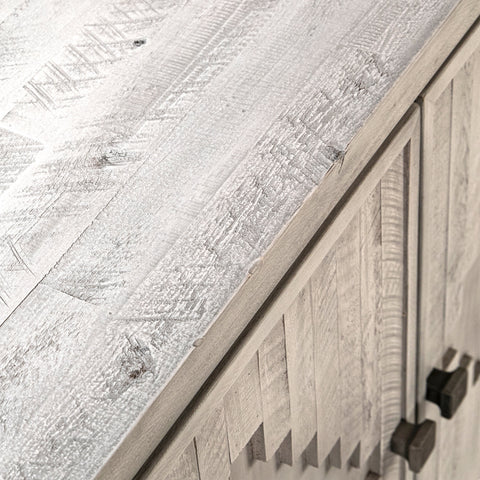 Clancy Light Grey Wash Sealed Finish and Black Base Sideboard