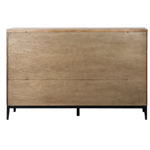 Aldwell Light Grey Wash Sealed Finish and Black Base Dresser