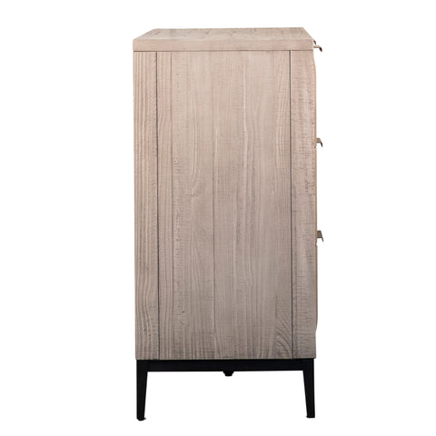 Aldwell Light Grey Wash Sealed Finish and Black Base Dresser