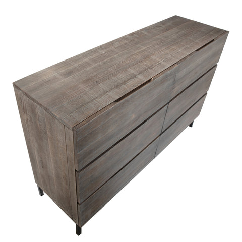 Belson Dark Grey Wash Finish and Black Base Dresser