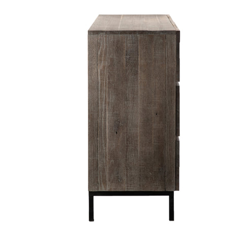 Belson Dark Grey Wash Finish and Black Base Dresser