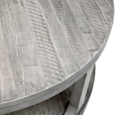 Amiston Antique Whitewash Sealed Finish Coffee Table