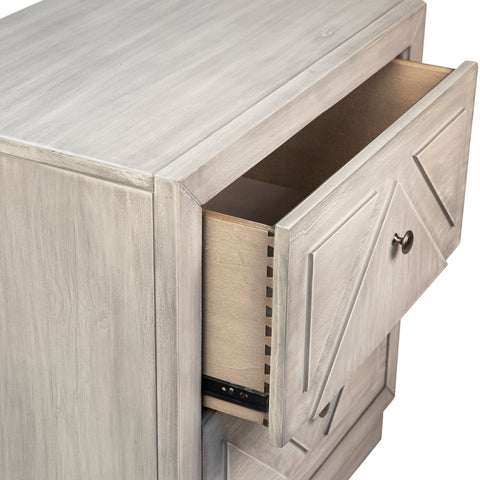 Balmer Light Grey Wash Finish Nightstand