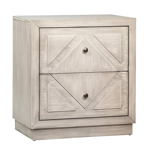 Balmer Light Grey Wash Finish Nightstand