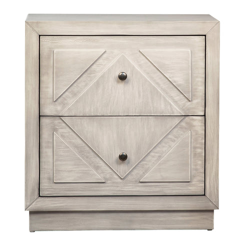 Balmer Light Grey Wash Finish Nightstand