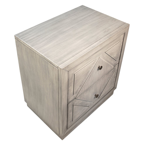 Balmer Light Grey Wash Finish Nightstand