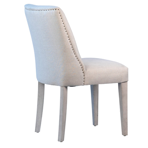 Berendo Salt and Pepper Upholstery and Light Warm Wash Legs Dining Chair