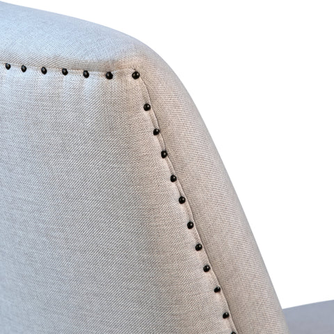 Berendo Salt and Pepper Upholstery and Light Warm Wash Legs Dining Chair