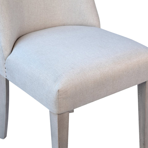 Berendo Salt and Pepper Upholstery and Light Warm Wash Legs Dining Chair