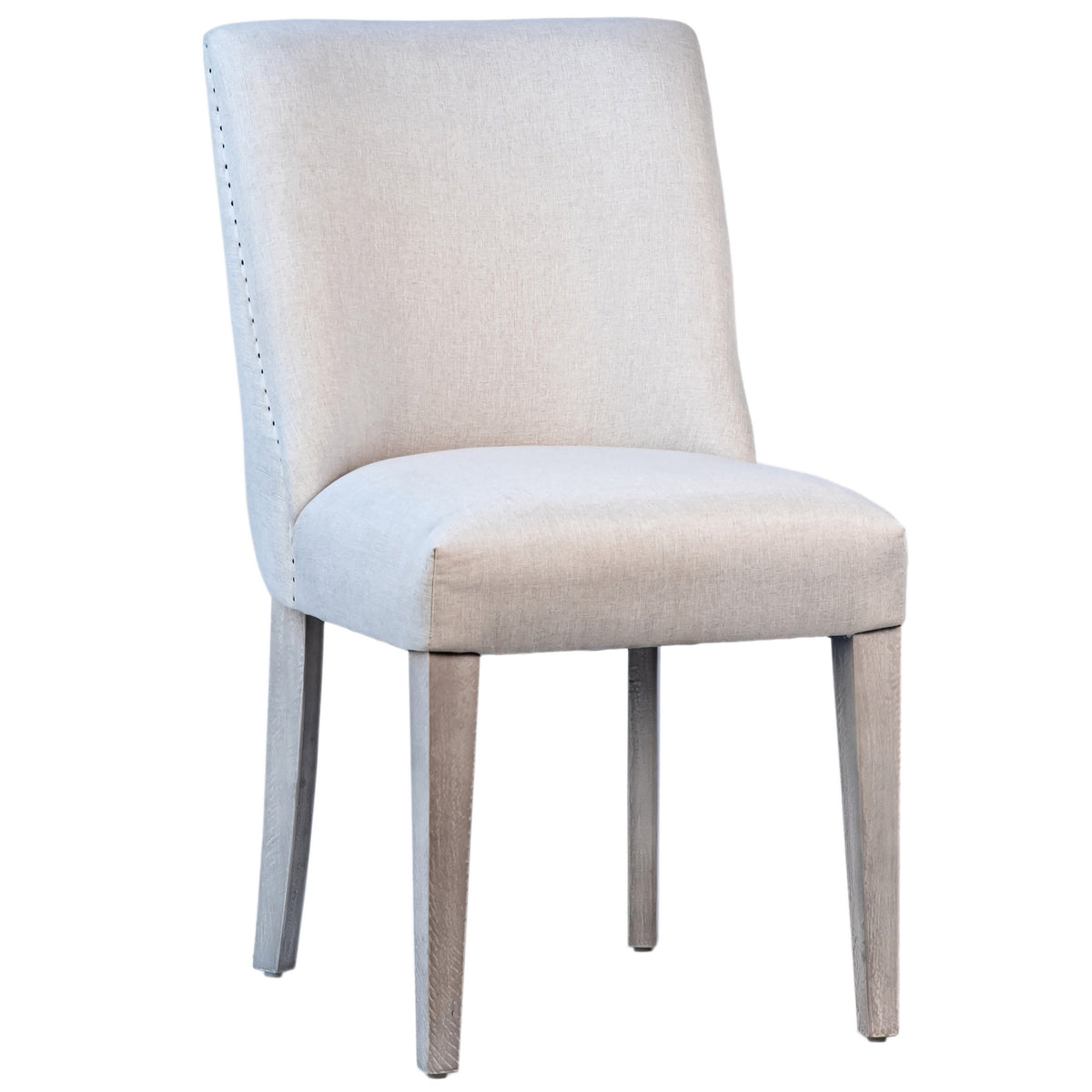 Berendo Salt and Pepper Upholstery and Light Warm Wash Legs Dining Chair