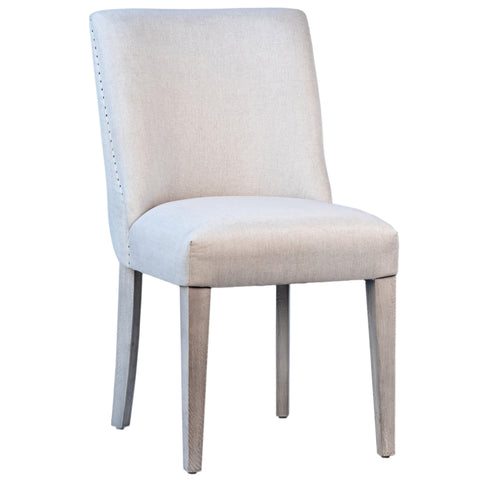 Berendo Salt and Pepper Upholstery and Light Warm Wash Legs Dining Chair