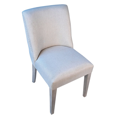 Berendo Salt and Pepper Upholstery and Light Warm Wash Legs Dining Chair
