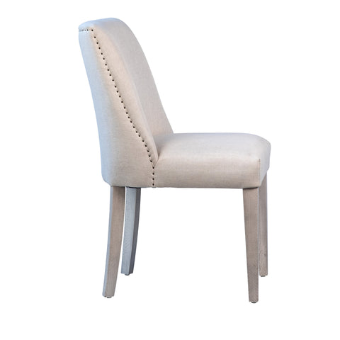 Berendo Salt and Pepper Upholstery and Light Warm Wash Legs Dining Chair