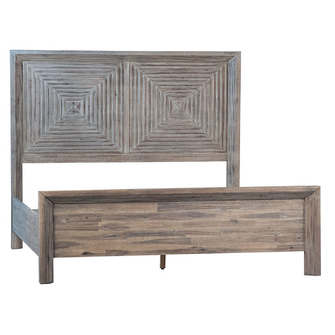 Bern Antique Light Grey Wash Finish Bed