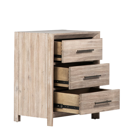 Bern Antique Light Grey Wash Finish Nightstand