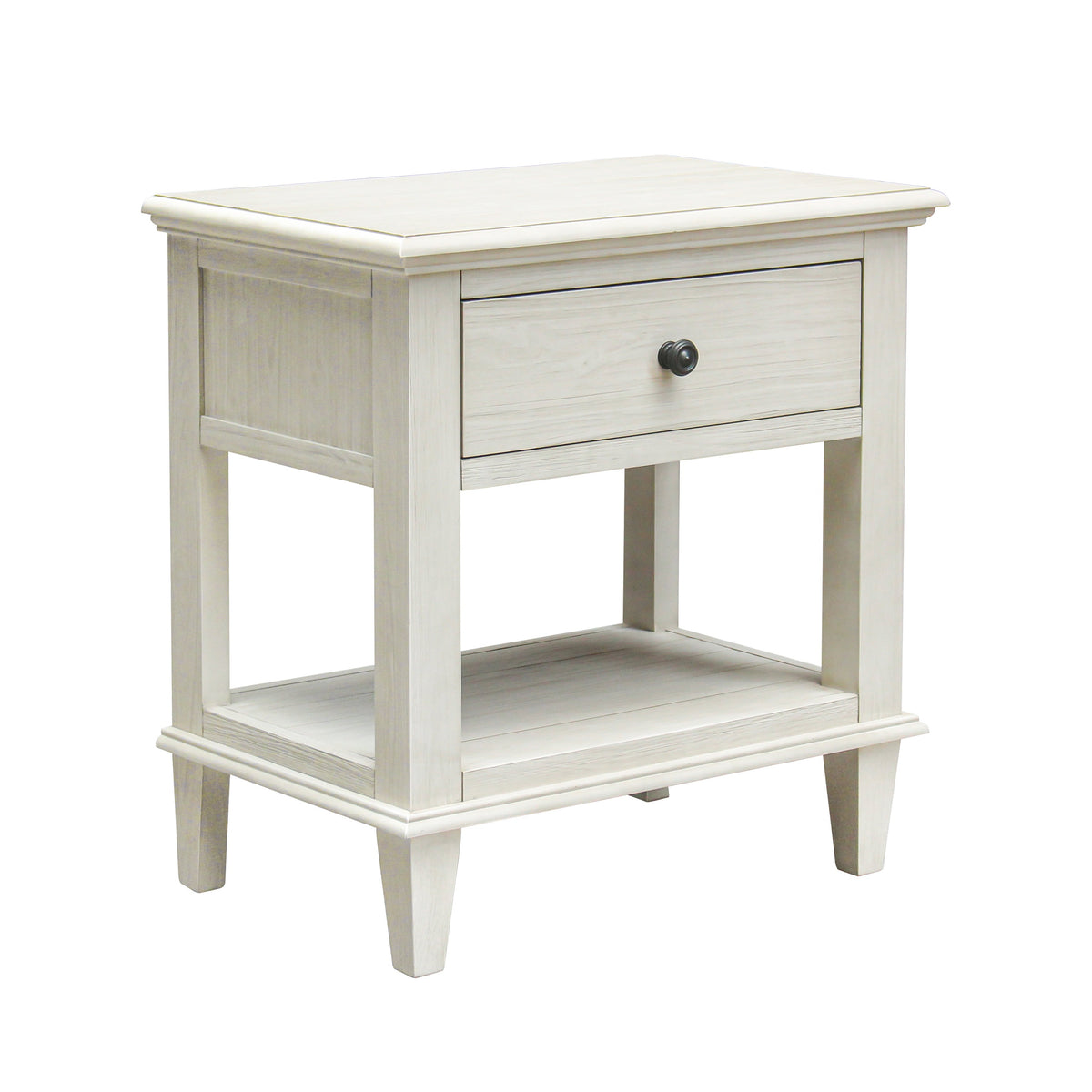 Lugano Whitewash Finish Nightstand