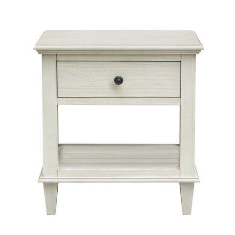 Lugano Whitewash Finish Nightstand