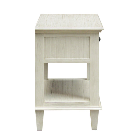 Lugano Whitewash Finish Nightstand