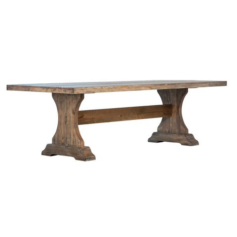 Alano Antique Brown Sealed Finish Dining Table
