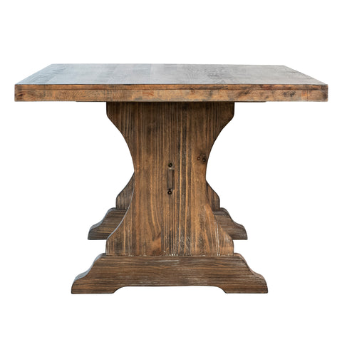 Alano Antique Brown Sealed Finish Dining Table